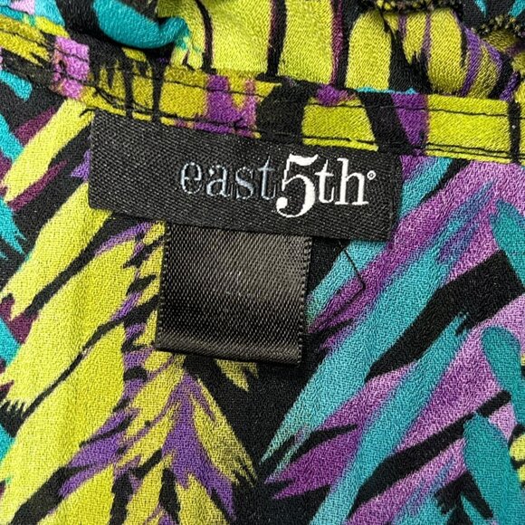 East 5th Women’s XL Multicolored Button‑Up Blouse Polyester - Picture 3 of 5